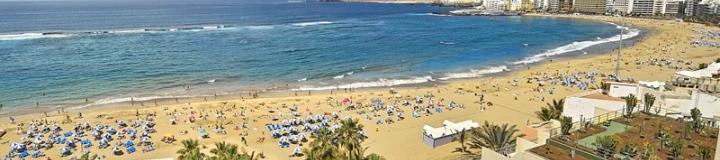 Aussicht vom Hotel Reina Isabel am Canteras Strand Las Palmas