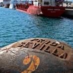 Ladearbeiten im Hafen las Palmas