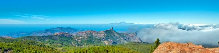 Naturmonumente auf Gran Canaria gesehen vom Mirador Pico de Las Nieves 1950müM